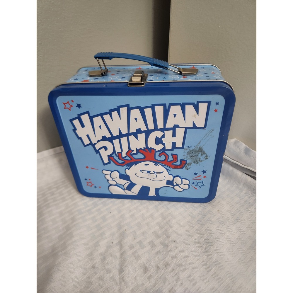 Loungefly Hawaiian Punch Metal Lunch Box Blue Star Tin Punchy‎ Mascot 2010